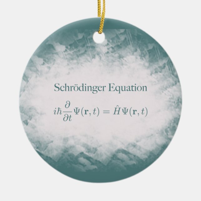 Schrödinger Gleichungs-Mathe-u. Physik-Verzierung Keramik Ornament (Vorne)