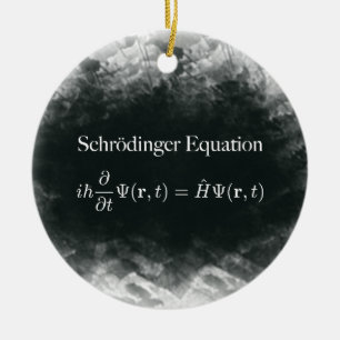 Schrödinger Gleichungs-Mathe u. Quantums-Physik Keramikornament