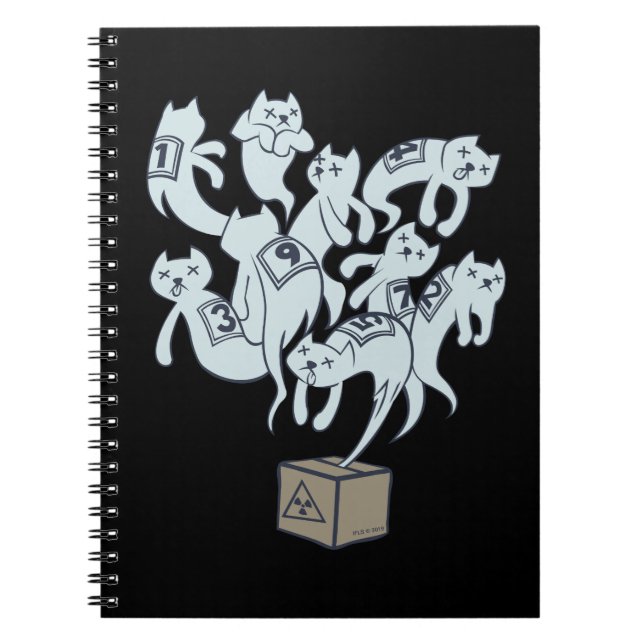 Schrödinger Katze 9 Leben Notizblock (Vorderseite)