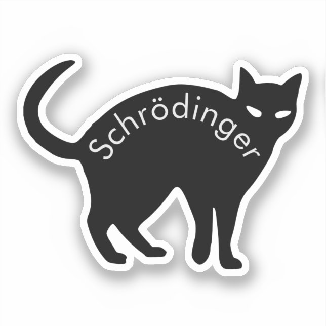 Schrödinger-Katze Aufkleber (Vorderseite)