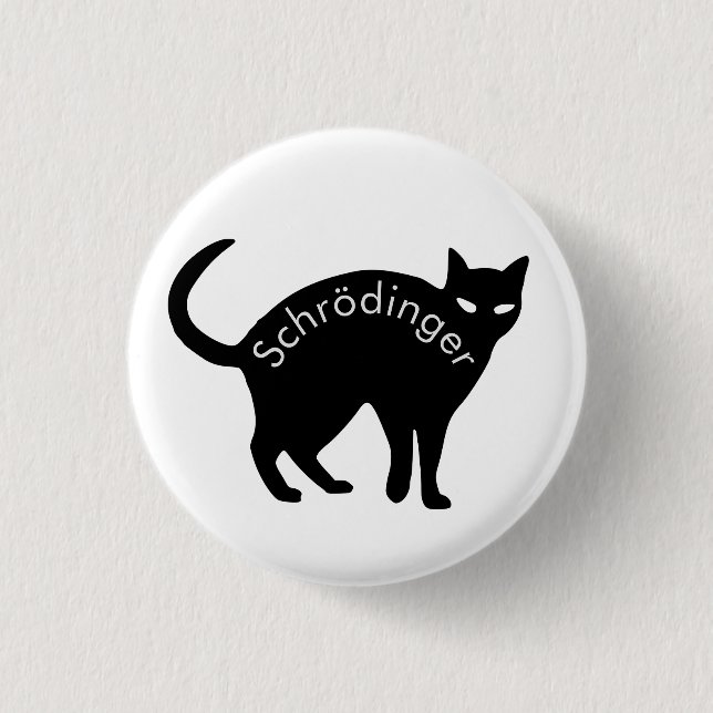 Schrödinger-Katze Button (Vorderseite)