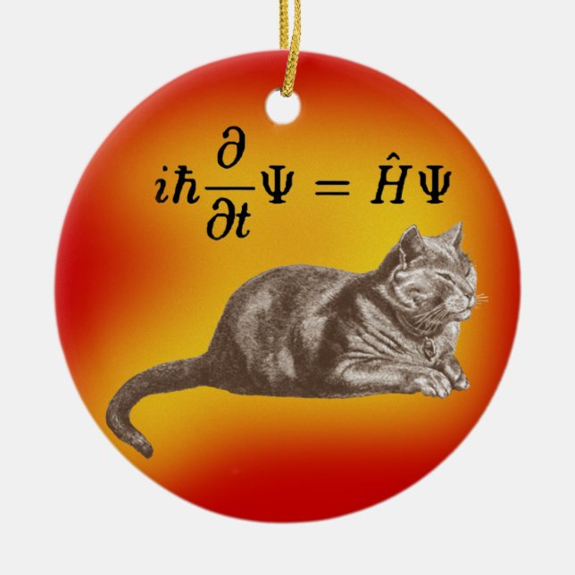 Schrodinger Katze Keramikornament (Vorne)