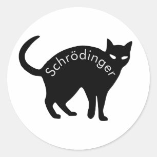 Schrödinger-Katze Runder Aufkleber