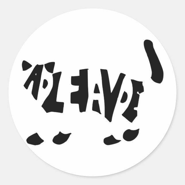 Schrödinger-Katze Runder Aufkleber (Vorderseite)