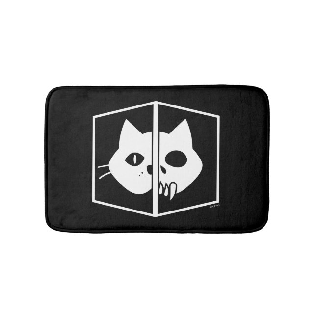 Schrödinger Katzen-Grafik Badematte (Vorderseite)