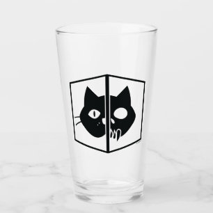 Schrödinger Katzen-Grafik Glas