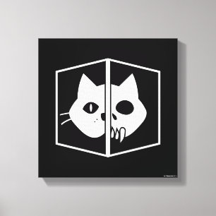 Schrödinger Katzen-Grafik Leinwanddruck