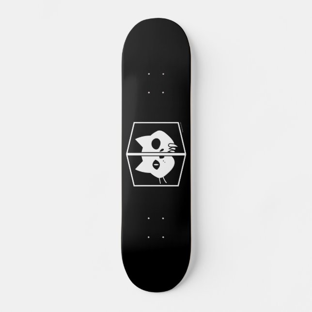 Schrödinger Katzen-Grafik Skateboard (Vorderseite)
