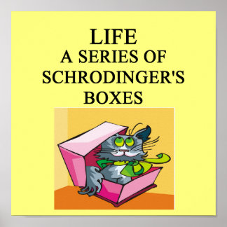 Schrodinger-Katzenwitz Poster