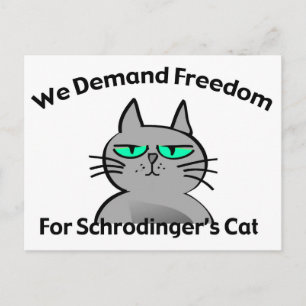 Schrodinger’s Cat Funny Geek Humor Postkarte