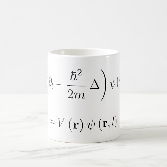 Schrodinger Wellengleichung Kaffeetasse (Mittel)