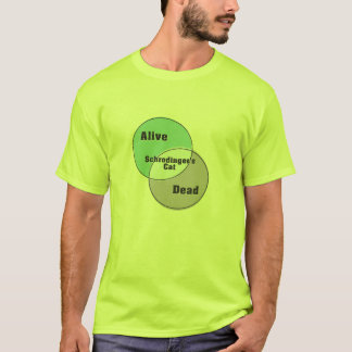 Schrodingers Cat Alive Dead venn Diagramm T-Shirt