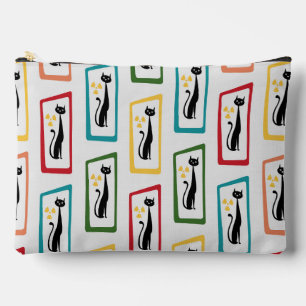 Schrödingers Cat Mid Century Modern farbig Zubehörtasche
