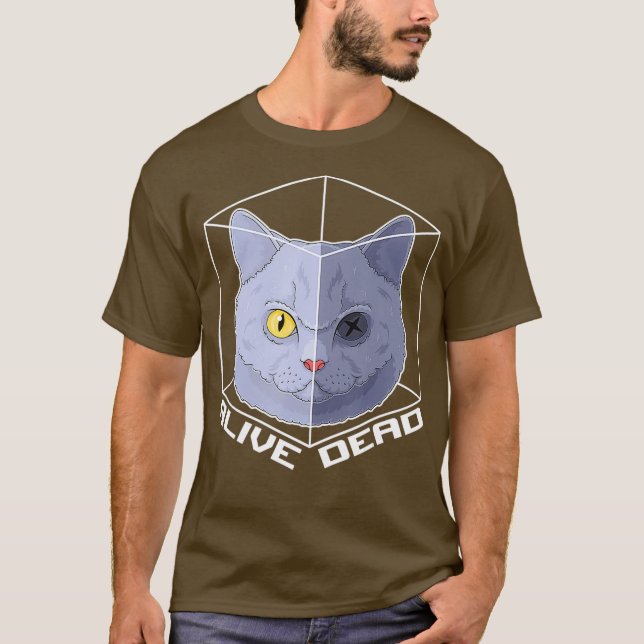 Schrodingers Cat Paradox Quantum Mechanics T-Shirt (Vorderseite)