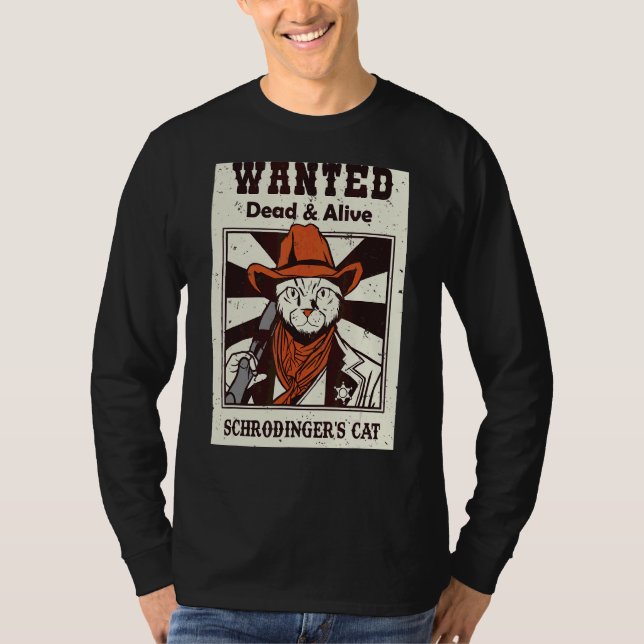 Schrodingers Cat Quantum Physics Art T-Shirt (Vorderseite)