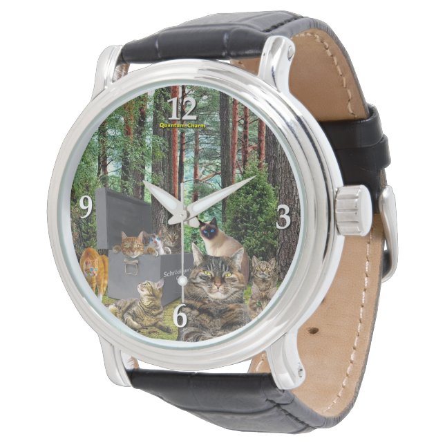 Schrodingers Cat Watch Armbanduhr (Schrägansicht)