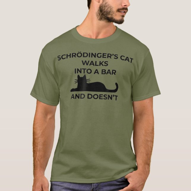 Schrodingers    catFunny PHYSICS T-Shirt (Vorderseite)