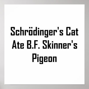 Schrodingers Katze aß B.F. Skinners Pigeon Poster