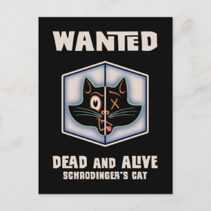 Schrodingers Katze Gewollt Postkarte