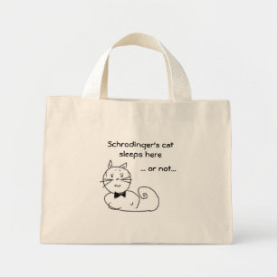 Schrodingers Katze schläft hier... Mini Stoffbeutel