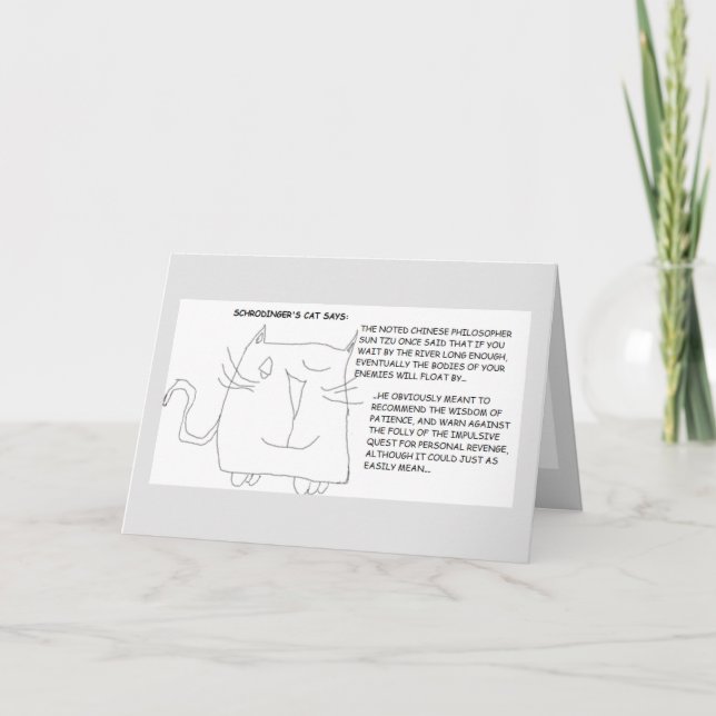 Schrödingers Katze und Rache Karte (Vorderseite)