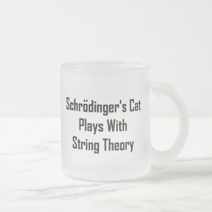 Schrodingers Katzen-Spiele mit Schnur-Theorie Mattglastasse