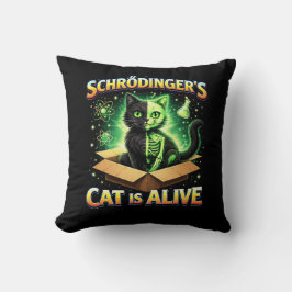 Schrödingers neugierige Katze Kissen