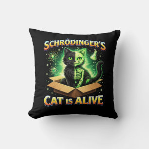 Schrödingers neugierige Katze Kissen