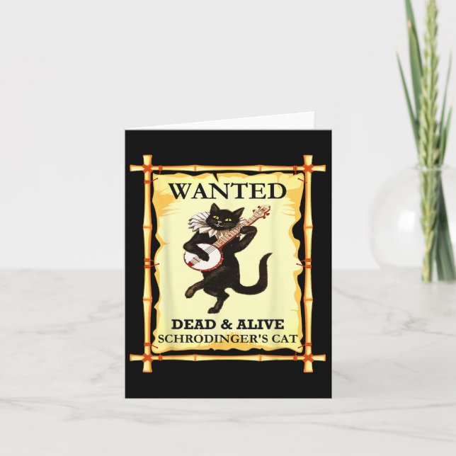 Schrodingers Physik-Kat-Quantum-Physiker Karte (Vorderseite)