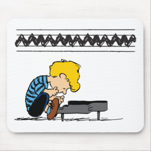Schroeder Charlie Brown Music Mousepad