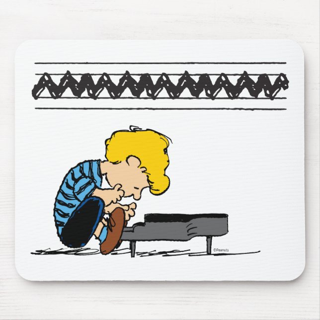 Schroeder Charlie Brown Music Mousepad (Vorne)