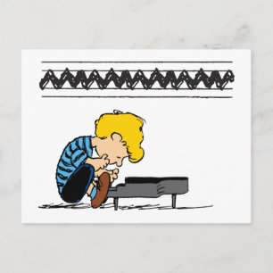 Schroeder Charlie Brown Music Postkarte
