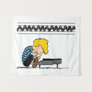Schroeder Charlie Brown Music Wandteppich
