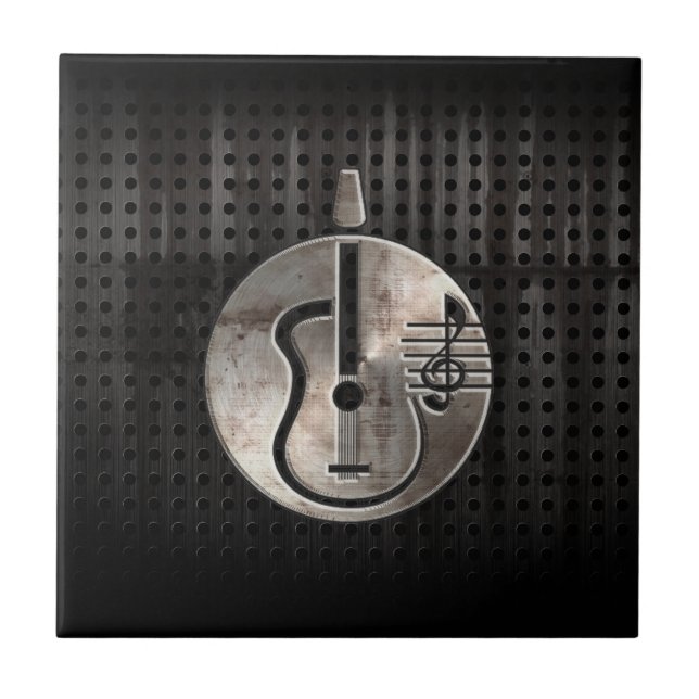 Schroffe Akustikgitarre Fliese (Vorderseite)