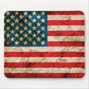 Schroffe amerikanische Flagge Mousepad
