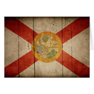 Schroffe hölzerne Florida-Flagge