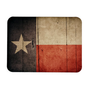 Schroffe hölzerne Texas-Flagge Magnet