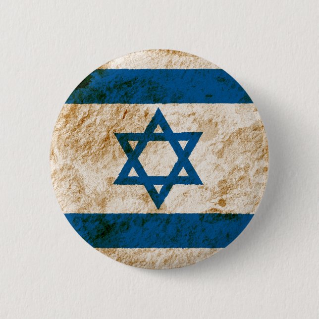 Schroffe israelische Flagge Button (Vorderseite)