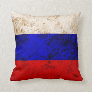 Schroffe russische Flagge Kissen