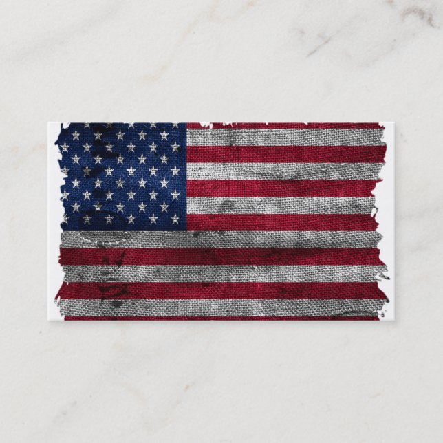 Schroffe USA-Flagge Visitenkarte (Vorderseite)