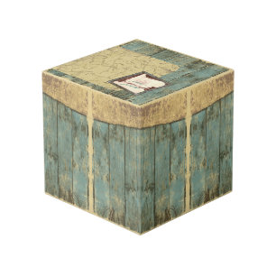 Schroffer blauer Planken-Foto-Würfel-Papiergewich Würfel