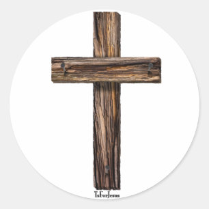 Schroffes Kreuz Runder Aufkleber