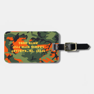 Schrotflintebeschriftung des Jäger-orange Gepäckanhänger