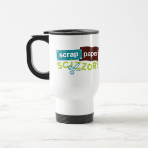 Schrott-Papier Scizzors Reise-Tasse Reisebecher