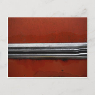 Schrottplatz-Vintage-Auto, Rot und Silber Alte Far Postkarte