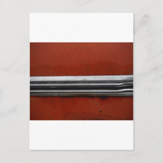 Schrottplatz-Vintage-Auto, Rot und Silber Alte Far Postkarte