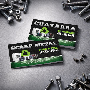 Schrottrecycling-Service zweisprachige Karte