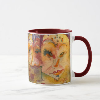 Schrullige Dameni Watercolor-Tasse Tasse