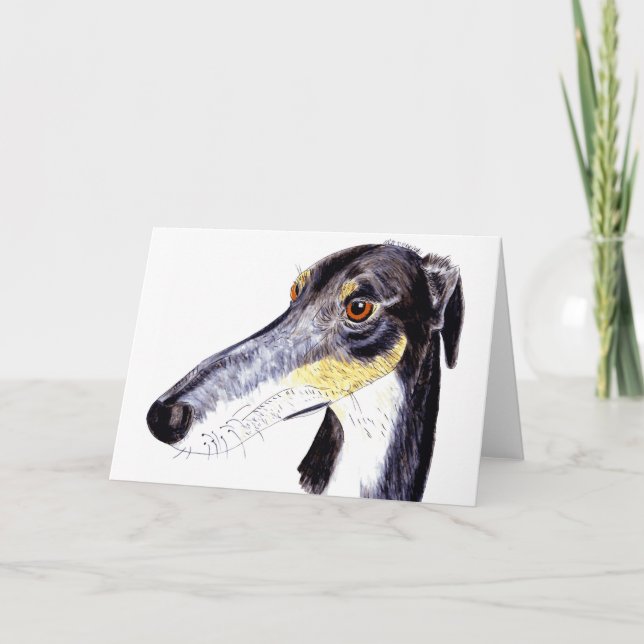 Schrullige Lurcher/windhund-Grußkarte Karte (Vorderseite)
