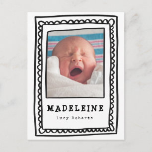 schrulliger Rahmen Ankündigungspostkarte